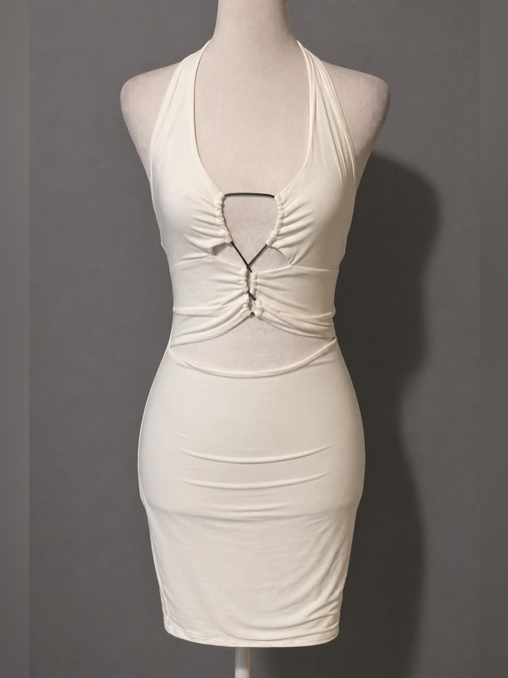 Naked Wardrone White dress with open front